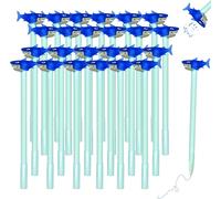 Letnerny-Erasable Shark Lot De 24 Stylos À Encre Gel Thermique Sensible 0,7 Mm Diamètre De La Pointe 15 Cm Longueur D'encre Bleue