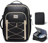 LETNERNY-Expandable 30-40L Travel Backpack With Laptop Compartment & Packing Cube - Carry-On Water-Resistant For Short Trips, Weekends & Business Travel Pour Homme Et Femme - Noir, Noir