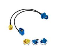 LETNERNY-Fakra C Gps D'Antenne D'Extension Coaxial Câble Fakra C Mâle Vers Sma Mâle Et Fakra C Femelle Câble En Y À Queue De Cochon Rg174 12In/30Cm Pour Autoradio