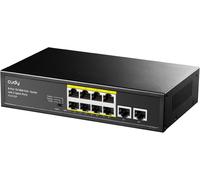 LETNERNY-Fs1010P Commutateur Poe+ 8 Ports Avec 2 Ports Uplink 120 W, Mode Étendue/Vlan, 802.3Af/At, Fanless, Plug And Play