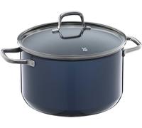 Letnerny-Fusiontec Essential Grande Casserole 24 Cm Avec Couvercle En Verre Pour Induction 6,4 L Céramique High-Tech Anti-Rayures, Non Revêtu, Bleu Foncé, Fabriquée En Allemagne