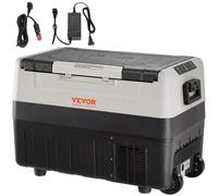 Letnerny-Glacière Électrique Portable De 35 L Réfrigérateur De Voiture Portable 12/24 V Cc 100-240 V Ca Frigo Voiture Double Zone 0,6 Kw.H -20 °C À 10 °C Réglable Congélateur Pour Camion Bateau Campi