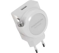 Letnerny-Go Charger Chargeur Rapide 22,5w Avec Usb-C & Usb-A, Câble Rétractable 90¿Cm (6 Niveaux), Compatible Iphone & Android, Power Delivery, Quick Charge 3.0, Design Compact ¿ Blanc