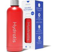 Letnerny-Gourde Isotherme Inox 500 Ml - Bouteille Réutilisable, Étanche, Durable Et Design - 24h De Fraîcheur, 12h De Chaleur Des Boissons - Bouchon Vis - Sans Transfert De Saveur - Rouge