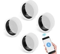 LETNERNY-Haut-Parleur De Plafond Bluetooth, 16,5 Cm 6,5'', Système Haut-Parleurs Encastrés Au Plafond Mural, 4Pcs, 150 W, 8 , 89 Db, Pour Maison, Cuisine, Salon, Chambre, Porches Extérieurs Couverts