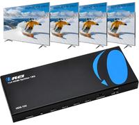 LETNERNY-Hdmi Splitter 1 In 4 Out ¿ 4K@60Hz Hdmi 2.0 Splitter With Hdcp 2.2, Edid Management, And Lpcm/Dolby/Dts Audio Support ¿ Compact Plug & Play Design