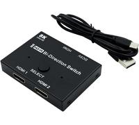 LETNERNY-Hdmi Ultra Hd 8K Commutateur Haute Vitesse 48 Gbps Bidirectionnel 8K @ 60 Hz 4K @ 120 Hz Convertisseur De Distributeur Compatible Avec L'Écran Du Projecteur Xbox