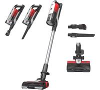 LETNERNY-Hf910H Aspirateur Balai Sans Fil, Puissant Mode Turbo 130Aw,Grande Autonomie 30 Min, Ecran Led, Anti-Twist Eclairage Led, Accessoire 2-En-1 Multi-Surfaces, Position Parking,Rouge Tulipe