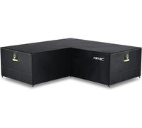 Letnerny-Housse De Canap¿¿ De Jardin En Forme De L En Rotin Imperm¿¿Able Et R¿¿Sistante Aux Uv 215 X 215 X 85 X 71 Cm