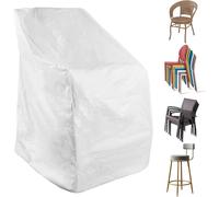 Letnerny-Housse De Protection Pour Cha De Jardin, R¿¿Sistante Aux Intemp¿¿Ries, R¿¿Sistante ¿¿ La D¿¿Chirure, ¿¿Paisse, Tranparent, Pour Cha S, Housse En Tissu Peva Pour Cha Empilable, Dossier Haut