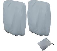 LETNERNY-Housse De Protection Pour Cha Longue Pliante, 2 Pi¿¿ces Housse Transat Jardin Anti-Poussi¿¿re, Imperm¿¿able, Anti-Uv, Housse Relax Jardin 210D Oxford Pour Fauteuil Relax, W71¡ÁH110Cm (Gris)¡