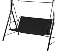 LETNERNY-Housse De Rechange Imperm¿¿able Pour Balancelle De Patio Et Balancelle D'Ext¿¿rieur, Ajustement Universel Pour Balancelle 2 Et 3 Places (Noir, 115 X 48 X 48 Cm)