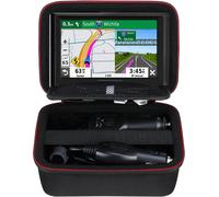 LETNERNY-Housse De Transport Pour Gps Garmin Drive 51/52/53, Drivesmart 55, Garmin Z¿mo Xt, Dezl Otr500, Zumo 396 Lmt-S, Poche Filet Supplémentaire Pour Câble De Chargeur De Voiture, Noir