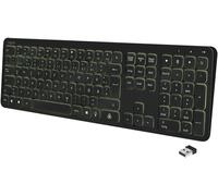LETNERNY-Id0209 Clavier Sans Fil Avec Rétroéclairage Arc-En-Ciel Et 111 Touches, 17 Touches De Raccourci, Mode D'Économie D'Énergie Automatique, Noir