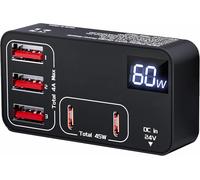 LETNERNY-J50Cs Chargeur Usb C 65 W, Chargeur Usb Multiple, 2 Ports Usb C + 3 Ports Usb A, Chargeur Rapide Pour Smartphone, Tablette, Petite Taille À Transporter