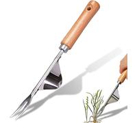 LETNERNY-Jardinière Manuelle, 32Cm Outil Desherbeur Manuel En Acier Inoxydable, Couteau Désherbeur Manuel, Y-Shape Manuelle Désherbage Racine Fourche Pour Pelouse Et Jardin, À L'Épreuve Des Courbures