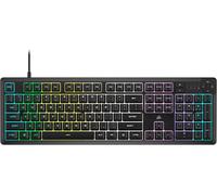 LETNERNY-K55 Core Clavier De Gaming Filaire À Membrane Rvb ¿ Commutateurs Silencieux Et Réactifs ¿ Résistance Aux Éclaboussures ¿ Rvb Dix Zones ¿ Touches Multimédia ¿ Compatible Icue ¿ Qwerty Na ¿ Pc