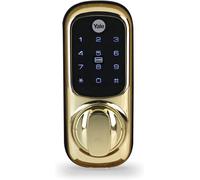 LETNERNY-Keyless Connected Ready Smart Door Lock, Smart Living Yd-01-Con-Nomod-Pb ,Touch Keypad, Pin Code Access Lock, Thumbturn Operation, Nightlatch, Polished Brass