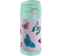Letnerny-Kids Funtainer Straw Bottle Bouteille Isotherme Pour Enfants En Acier Inoxydable Avec Paille 12 H Froid 12 H Complètement Étanche Pour L'école, La Maternelle, Les Pauses 0,35 L