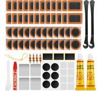 Letnerny-Kit De Réparation Pneus De Vélo, 105 Pièces Rustine Velo Avec 14 De Sans Colle Rustine, Kit Crevaison Velo Pour Motos Bmx Les Vélos De Route Et De Montagne Et Caoutchouc Gonflable