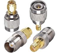 LETNERNY-Kits De Connecteurs D'Adaptateur Rf Sma Vers Tnc 4 Types Kit D'Adaptateur Sma Vers Tnc Routeur D'Antenne 2G 3G 4G Lte/Antenne Wi-Fi/Câble Coaxial Kit D'Adaptateur Sma Vers Tnc 4 Types
