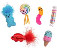 LETNERNY-Kitty Sweet Treats Lot De 6 Jouets En Peluche À L'Herbe À Chat