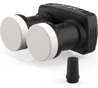 LETNERNY-Lnb Monobloc 6° - Astra 19,2° E + Hotbird 13° 1 Participant & 2 Satellites (Mb6-Qs) Double Lnc Avec D qc Intégré Full Hd, 4K, 8K, 3D Résistant Aux Intempéries Blindage Mobile, (Mb6-Us)