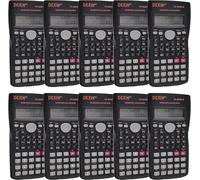 Letnerny-Lot De 10 Calculatrices Scientifiques D'ingénierie, 2 Lignes, Grande Fonction D'affichage, Calculatrice De Mathématiques Pour Étudiants, Enseignants, Salles De Classe, École, Université, Fou