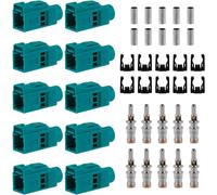 LETNERNY-Lot De 10 Connecteurs À Sertir Fakra Z Femelle Waterblue Pour Câble Rg316 Rg174