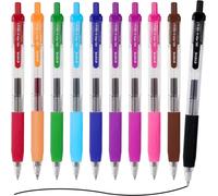 Letnerny-Lot De 10 Stylos À Encre Gel Rétractable G103 Piont De 0,7 Mm, Multicolores, Écriture Lisse Pour Fournitures Scolaires De Bureau