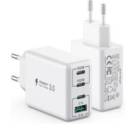 LETNERNY-Lot De 2 Chargeurs Usb C 40 W, Bloc De Charge Rapide Pd+Qc - Pr Murale De Type C - Adaptateur Secteur Usb C - Compatible Avec Iphone 11/12/13/14/15/16/Galaxy S23/S22/S21/Tablette