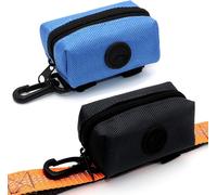 Letnerny-Lot De 2 Sacs À Déjections Canines - Support Universel Pour Laisse - Avec Fermeture Éclair - Noir Et Bleu