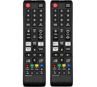 LETNERNY-Lot De 2 Télécommandes Universelles Pour Télév ur Samsung Avec Netflix, Prime Video Rakute Tv, Télécommandes Samsung Pour Smart Tv Lcd Led Qled Uhd Hd Hd 3D 4K 8K Tv Tous Les Modèles De Télé