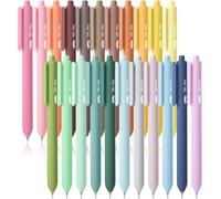 Letnerny-Lot De 22 Stylos Encre Gel Rétractables À Pointe Fine, 6 Pastel, 6 Morandi, 5 Vintage Clair, 5 Vintage Foncé, Stylos Rétractables, Stylos Mignons, Stylos Esthétiques Pour Journal Intime À