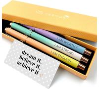 Letnerny-Lot De 3 Stylos À Encre Gel À Pointe Fine De 0,7 Mm, Ensemble De Stylos Fantaisie Pour Femme, Cadeaux Inspirants Pour Femme, Affirmations Quotidiennes, Affirmations Positives, Cadeaux De