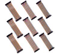 LETNERNY-Lot De 360 Fils Dupont Multicolores 40 Broches Mâles Vers Femelles, 3 40 Broches Mâles Vers Mâles, 3 40 Broches Femelle Vers Femelle, Kit De Câbles Ruban Pour Arduino (360 Fils)