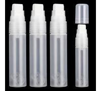 Letnerny-Lot De 4 Marqueurs De Peinture Vides Vides En Acrylique - 15 Mm - Blanc Transparent - À Remplir - Pointe Plate Ronde Inclinée - Pour Peinture Sur Roche, Céramique, Métal, Graffiti, Art, Bric