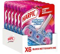 LETNERNY-Lot De 6 Blocs Wc- Nettoyant Wc Fraîcheur Active Fleurs Tropicales Anti-Tache & Anti-Calcaire - 6 Unités