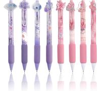 Letnerny-Lot De 8 Stylo Kawaii Stylos Gel 0,5mm Mignons Stylos Encre Noire Stylo Fille Pour Les Devoirs Notesdessin (Violet/Rose)