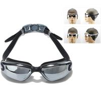 Letnerny-Lunettes De Natation Avec Réglage Silicone Head Strap - Anti-Brouillard, Étanche, Protection Uv - Idéales Pour Hommes, Femmes Et Enfants (Noir)