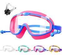 Letnerny-Lunettes De Natation Enfants Avec Bouchons D'oreille,Lunettes De Plongée Plongée Bébé Avec Clip Pour Le Nez,Anti Brouillard Lunettes Piscine Enfant Garçons Et Fille 3-8 Ans