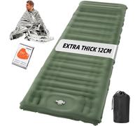 Letnerny-Matelas Autogonflant 1 Personne Camping Place Trekking Randonnée Ultra Léger Gonflable Bivouac Auto-Gonflants Avec Pompe À Pied Intégrée Plage Tapis De Sol Enroulable + 1 Couverture De Survi