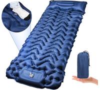Letnerny-Matelas Camping Autogonflant, Épaissir Matelas Gonflable 1 Place Avec Oreiller, Tapis De Couchage Randonnée Ultra Léger Avec Pompe À Pied, Matela Étanche Pour Voyages, Tente, Plage