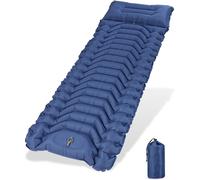 Letnerny-Matelas Camping Autogonflant, Ultraléger De Matelas Gonflable Avec Pompe À Pied, Matelas De Camping Pliable, Résistant À L'eau, Matelas Randonnée, Pour Trekking,Voyage,Plage(Bleu)