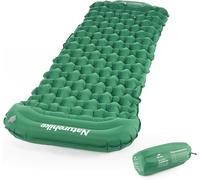 Letnerny-Matelas De Camping Autogonflant 6,5cm Matelas Gonflable Épais Avec Oreiller Ultra Léger Pliable Tapis De Camping Extérieur Tapis De Couchage Avec Pompe À Pied (Vert)