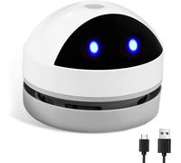 LETNERNY-Mini Aspirateur De Table, Petit Aspirateur À Main Usb Rechargeable, Aspirateur À Sans Fil De Bureau Haute Puissance D'Aspiration Pour Table Bureau Coussin Voiture Clavier (Blanc - 1)