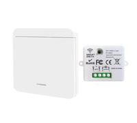 LETNERNY-Mini Commutateur Wifi Sans Fil Récepteur De Télécommande Rf 2500W 10A Avec 1 Interrupteur Mural Sans Fil Contrôle Intelligent Par L'Application Tuya Compatible Avec Alexa/Google Home