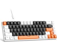 LETNERNY-Mk-Box Clavier De Jeu Mécanique Portable 60 % Rétroéclairé À Led Compact 68 Touches Avec Interrupteur Bleu Pour Ordinateur Portable Windows, Pc, Mac ¿ Noir/Blanc