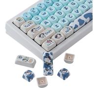 LETNERNY-Moa Lot De 142 Keycaps - Profilés Moa - Dye Sublimation - Disposition Personnalisée Ansi - Compatible Avec Les Commutateurs Cherry Mx - Clavier Mécanique