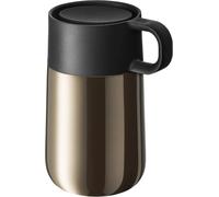 Letnerny-Mug De Voyage Impulse - En Acier Inoxydable - Fermeture Automatique - Ouverture À 360° - Garde Les Boissons Au Chaud Pendant 6h / 12h Froid - Marron